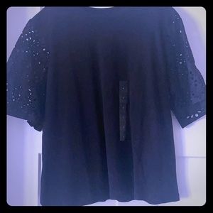 NWT banana republic eyelet sleeve tee